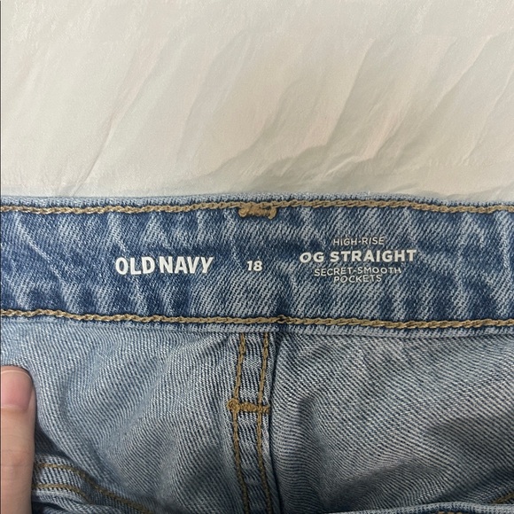 Old Navy High-Rise OG Straight Classic Blue Women's Jeans - Picture 2 of 4